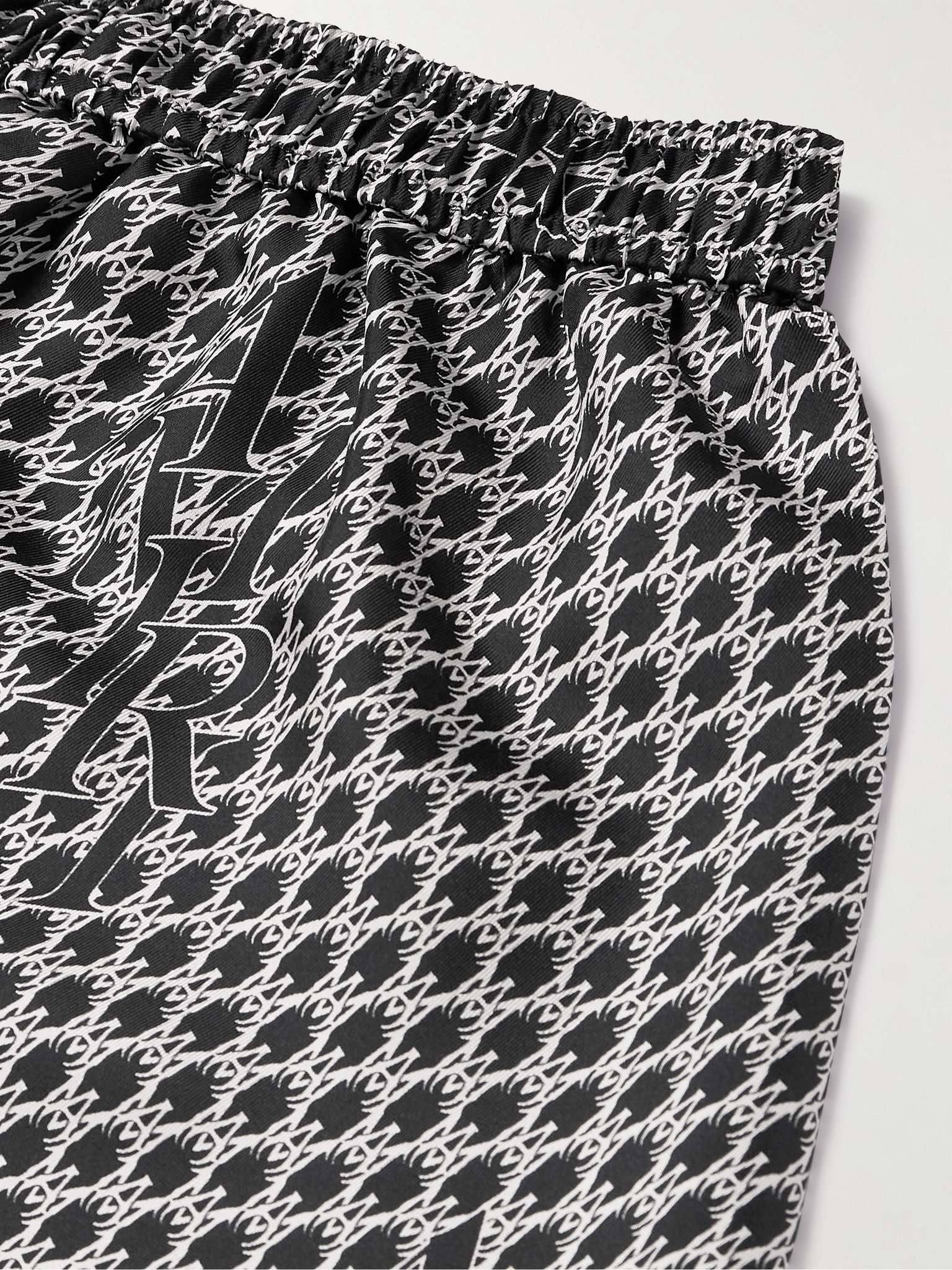 Straight-Leg Logo-Print Silk-Twill Drawstring Shorts - 5