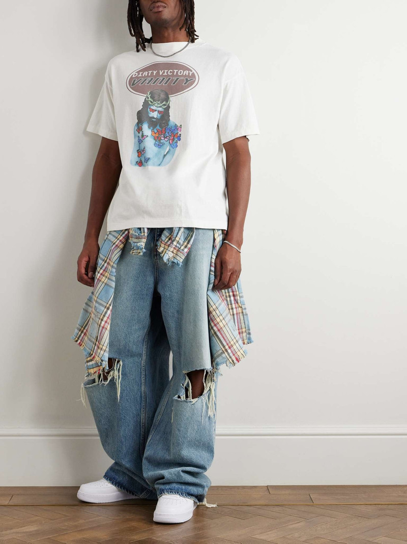 SAINT M×××××× Printed Cotton-Jersey T-Shirt outlook
