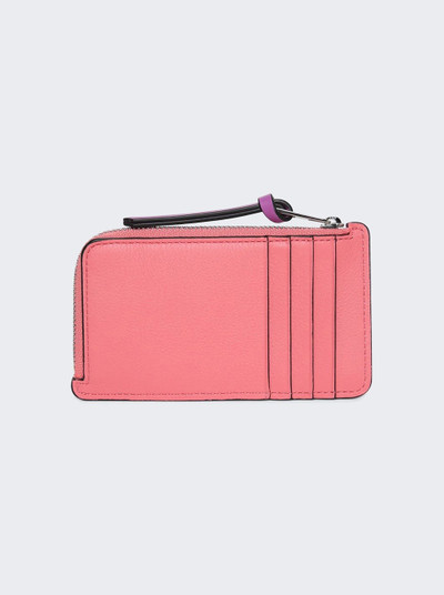 Loewe X Paula's Ibiza Bottle Caps Cardholder Coral Pink And Bright Purple outlook