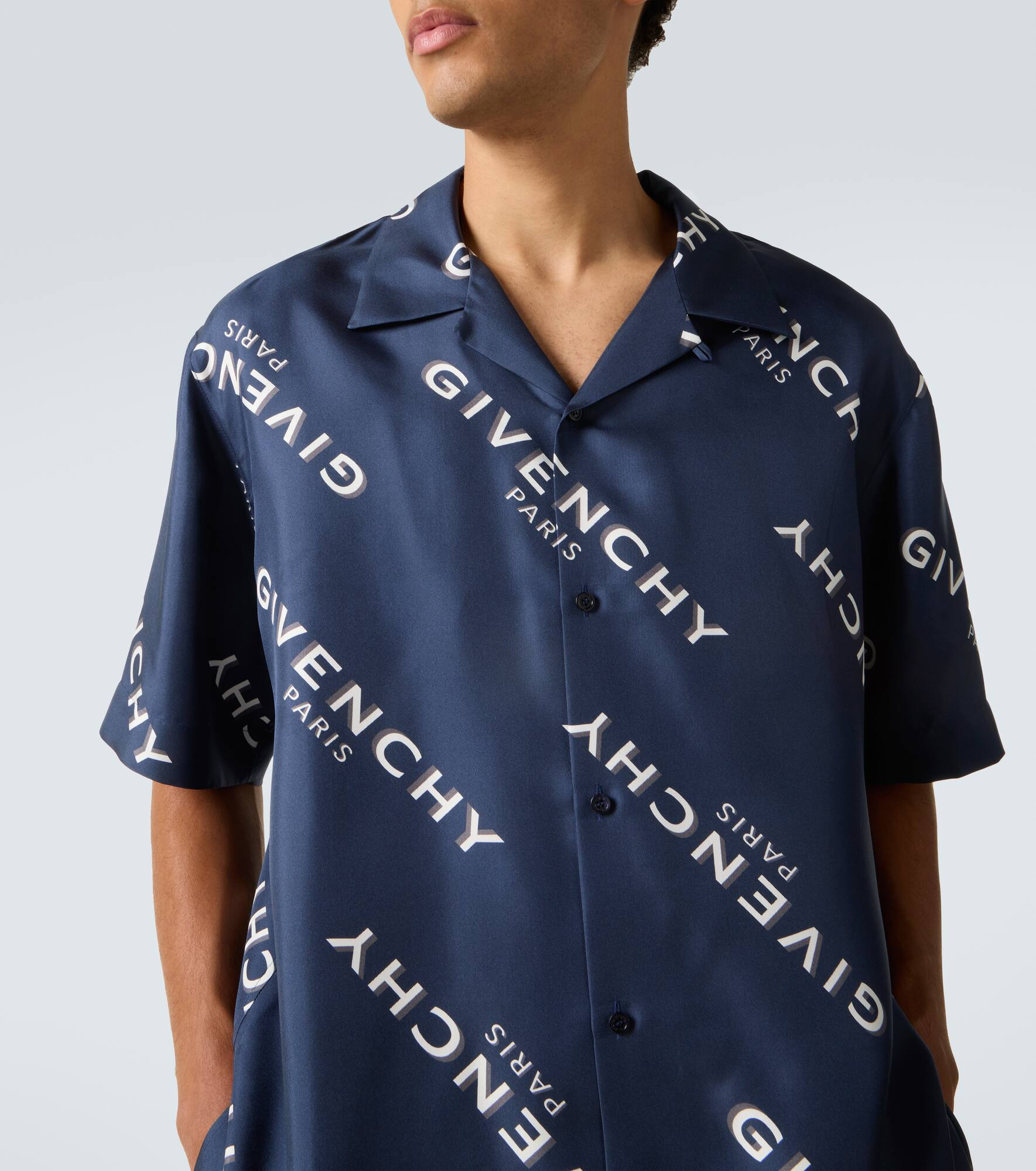 Givenchy Shadow silk bowling shirt - 5