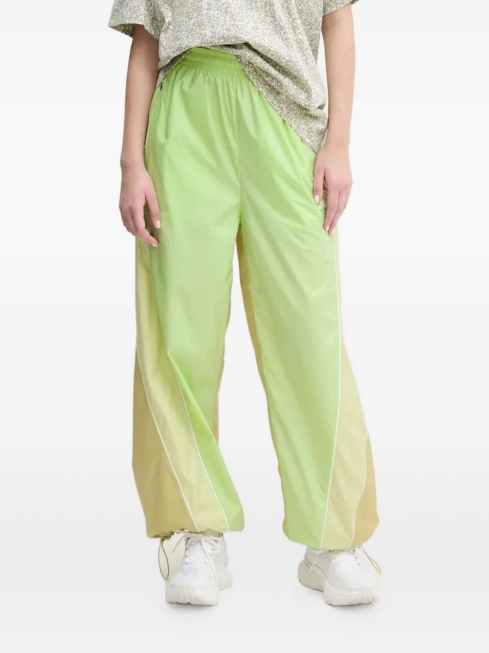 panelled drawstring trousers - 1