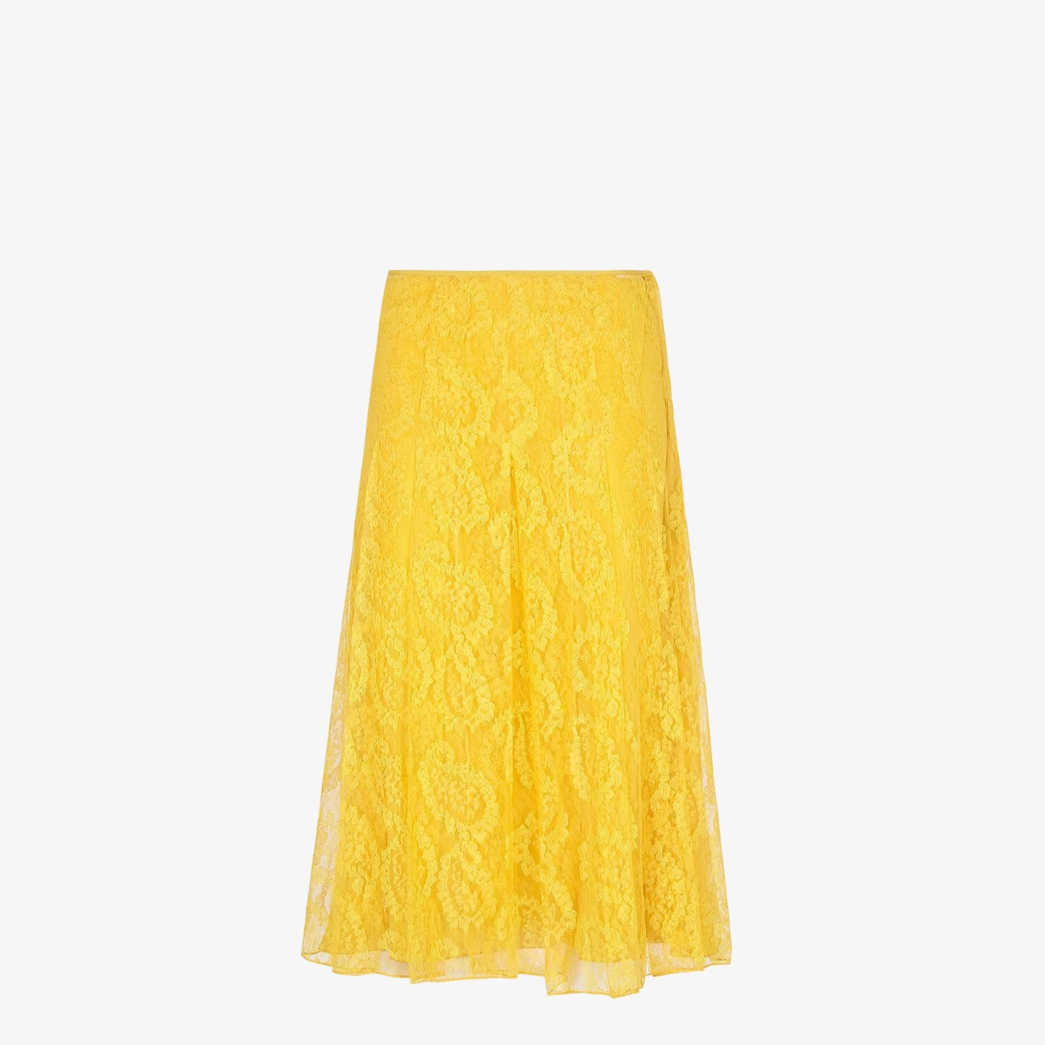 Yellow lace skirt - 1