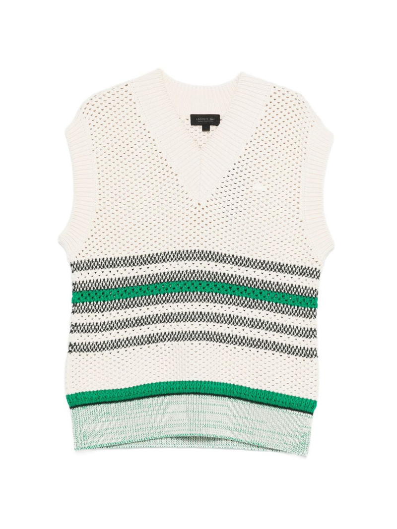 striped V-neck vest 1