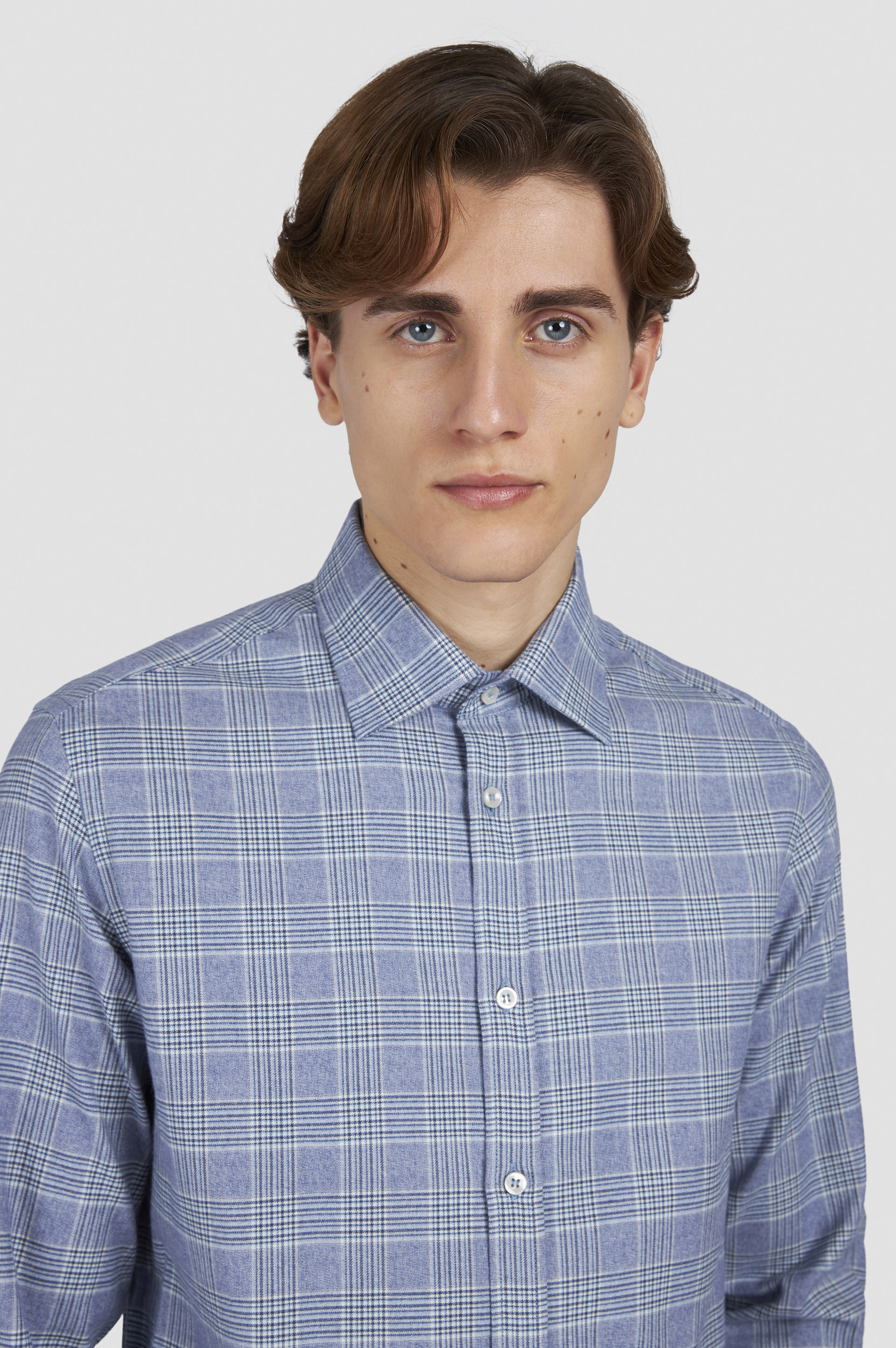 X-SOFT COTTON SHIRT WITH CHECKERED PATTERN - 4