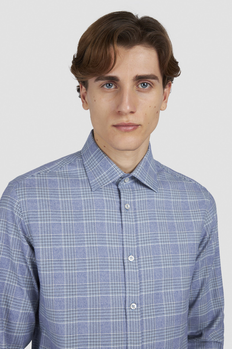 X-SOFT COTTON SHIRT WITH CHECKERED PATTERN 4