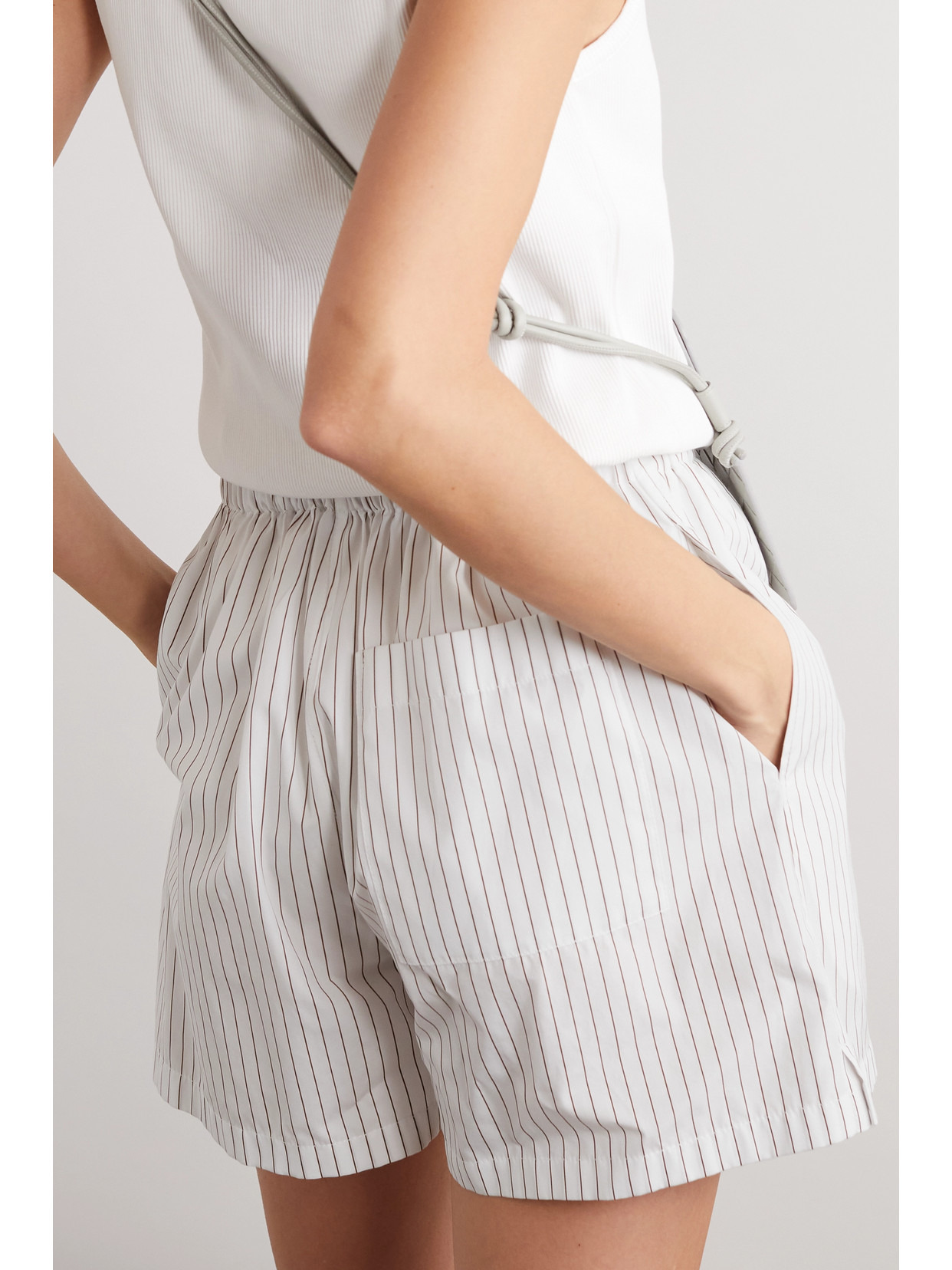 Pinstriped Cotton-poplin Shorts - 3