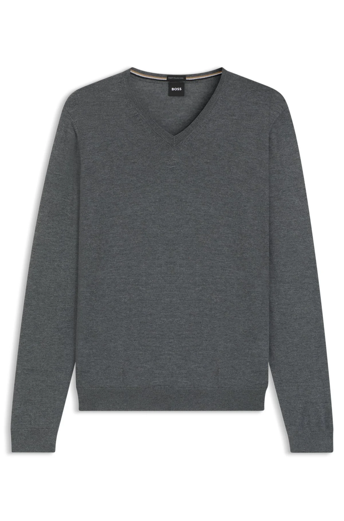 V-NECK SWEATER IN MERINO WOOL - 1