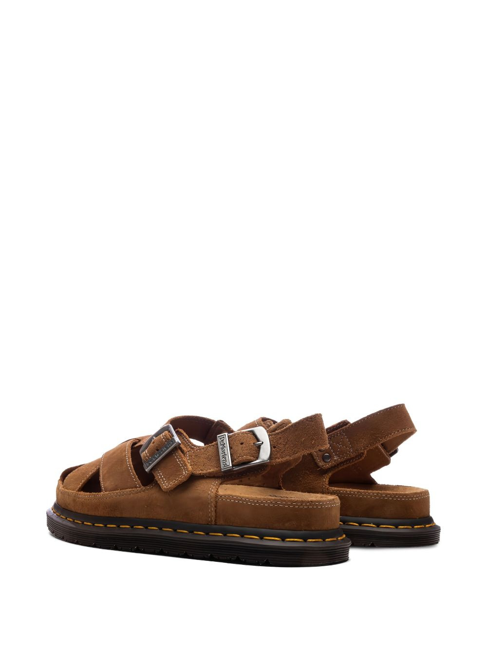 buckle-detail suede flat mules - 4
