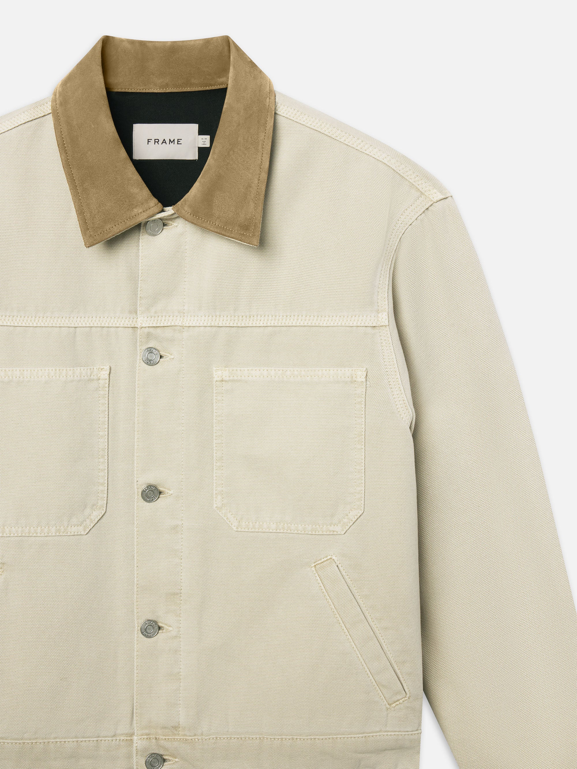 Canvas Utility Jacket in Beach Sand - 2