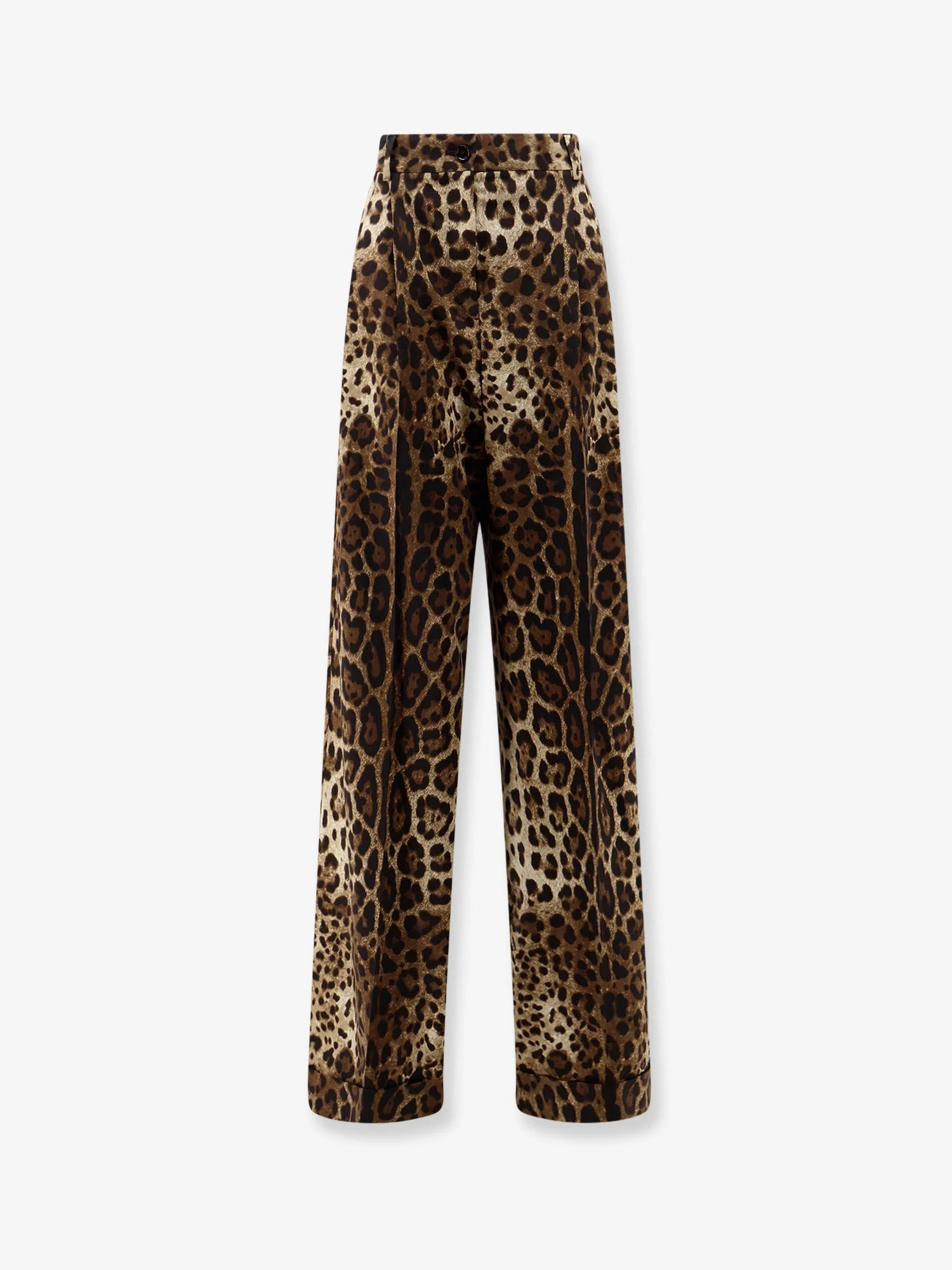 Dolce & Gabbana Stretch Wool Trousers With Animal Print - 1