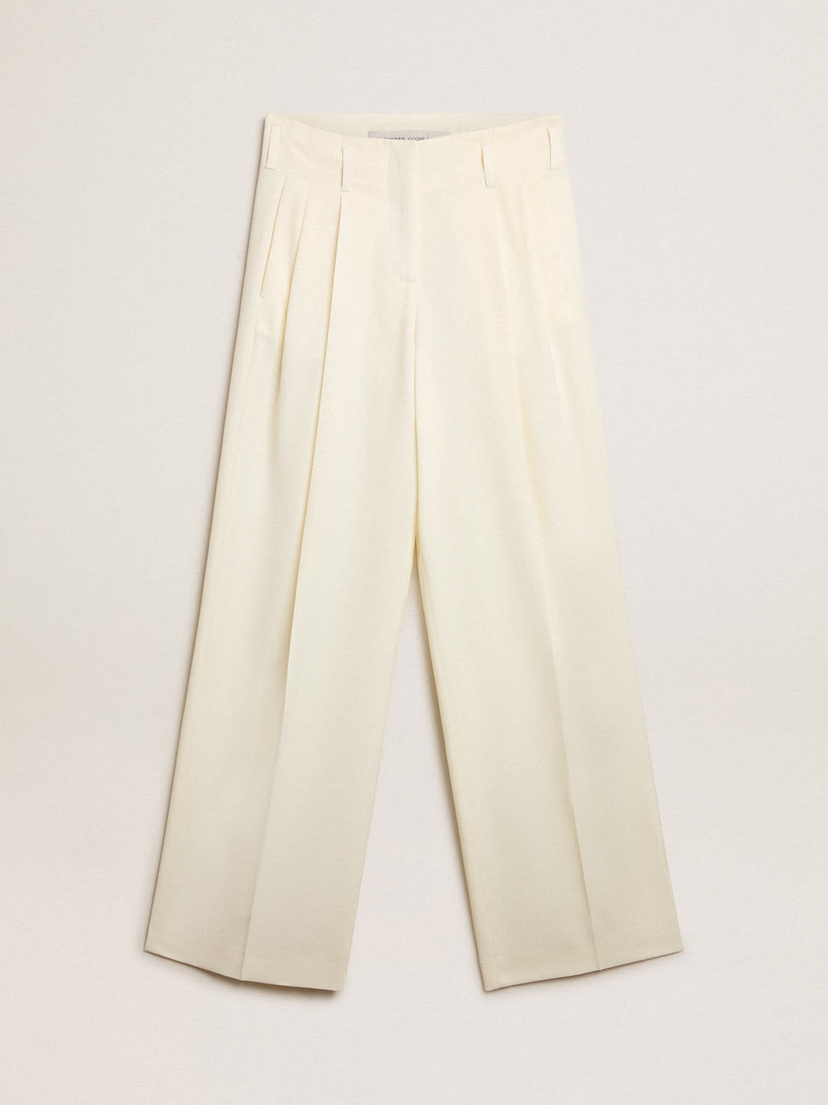 Women's joggers in aged white wool blend - 1