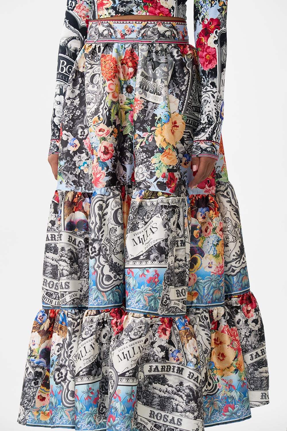 HIGH WAISTED TIERED SKIRT - 5