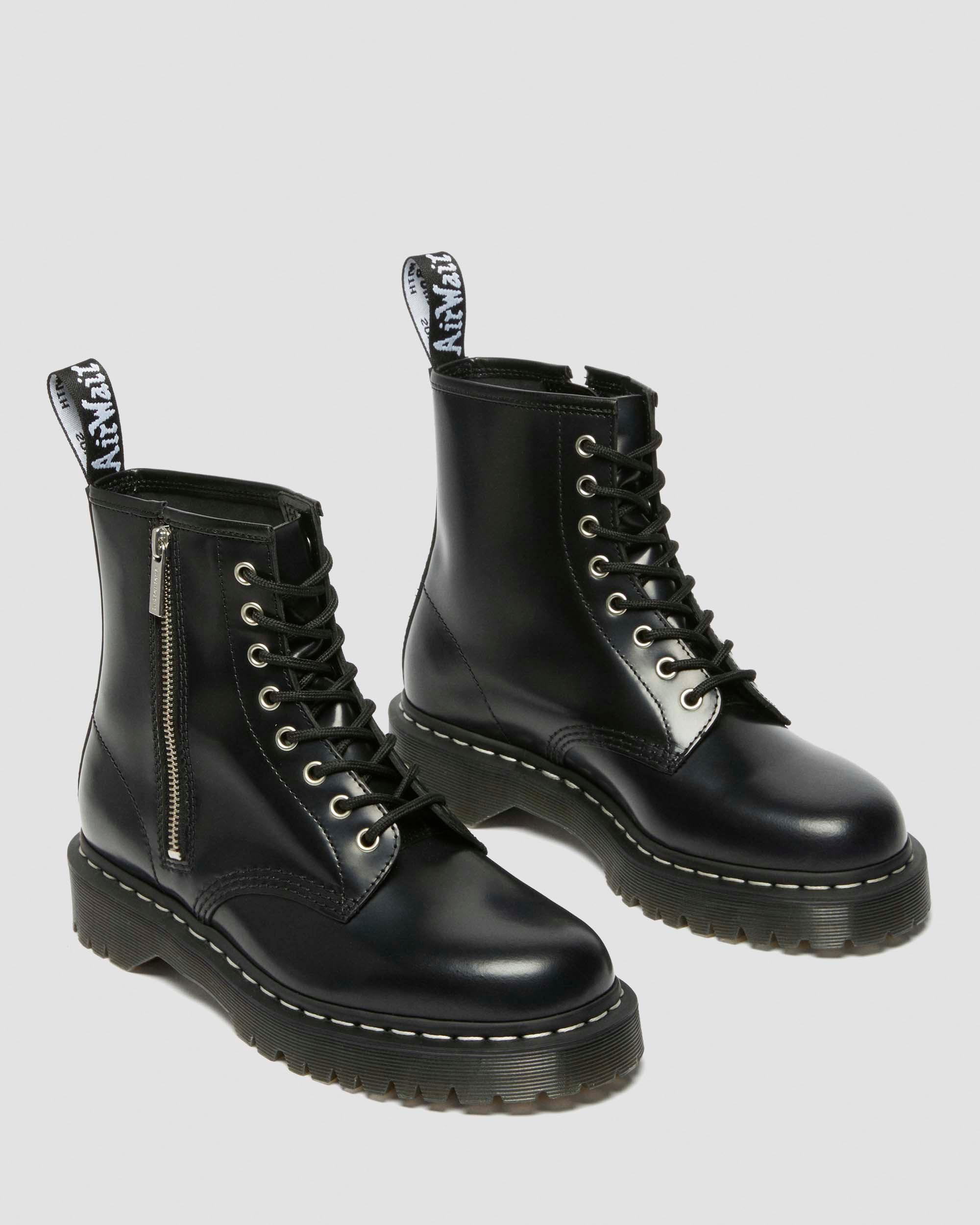 1460 Bex Smooth Leather Lace and Zip Boots - 8