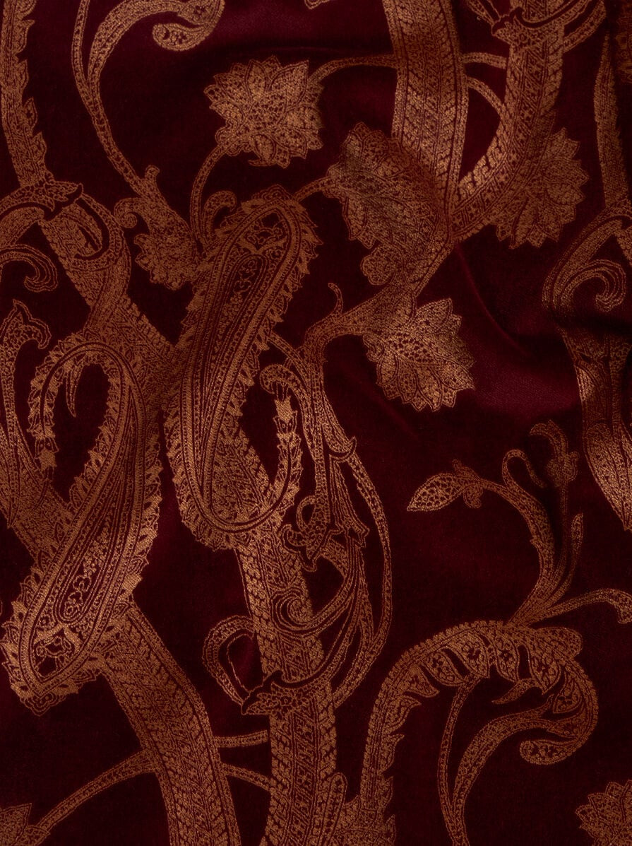 FLORAL PAISLEY COTTON EVENING TROUSERS - 7
