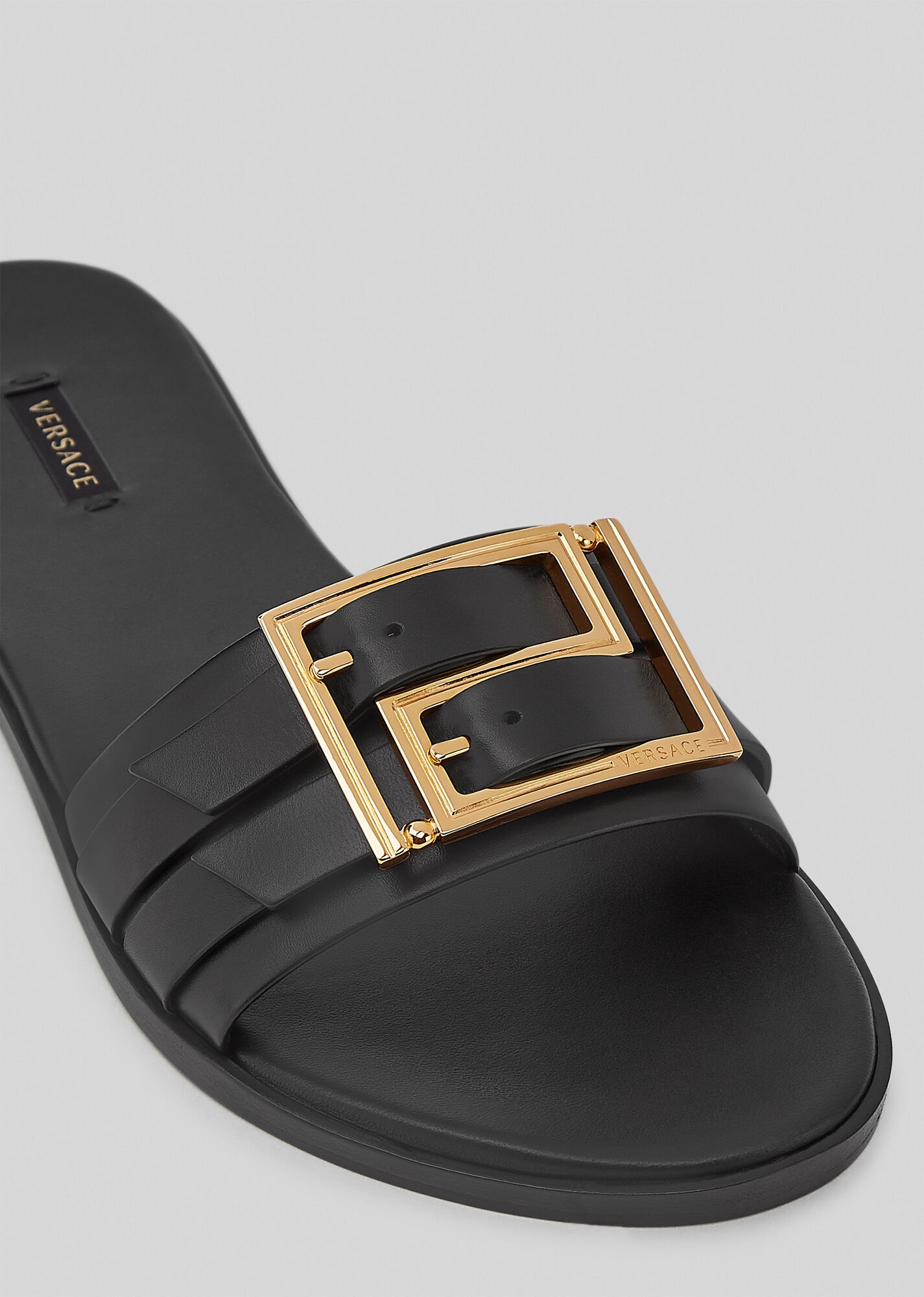 Meander Leather Slides - 2