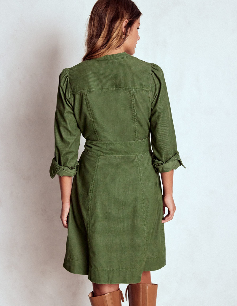 Bre Cord Short Dress-Fern 5