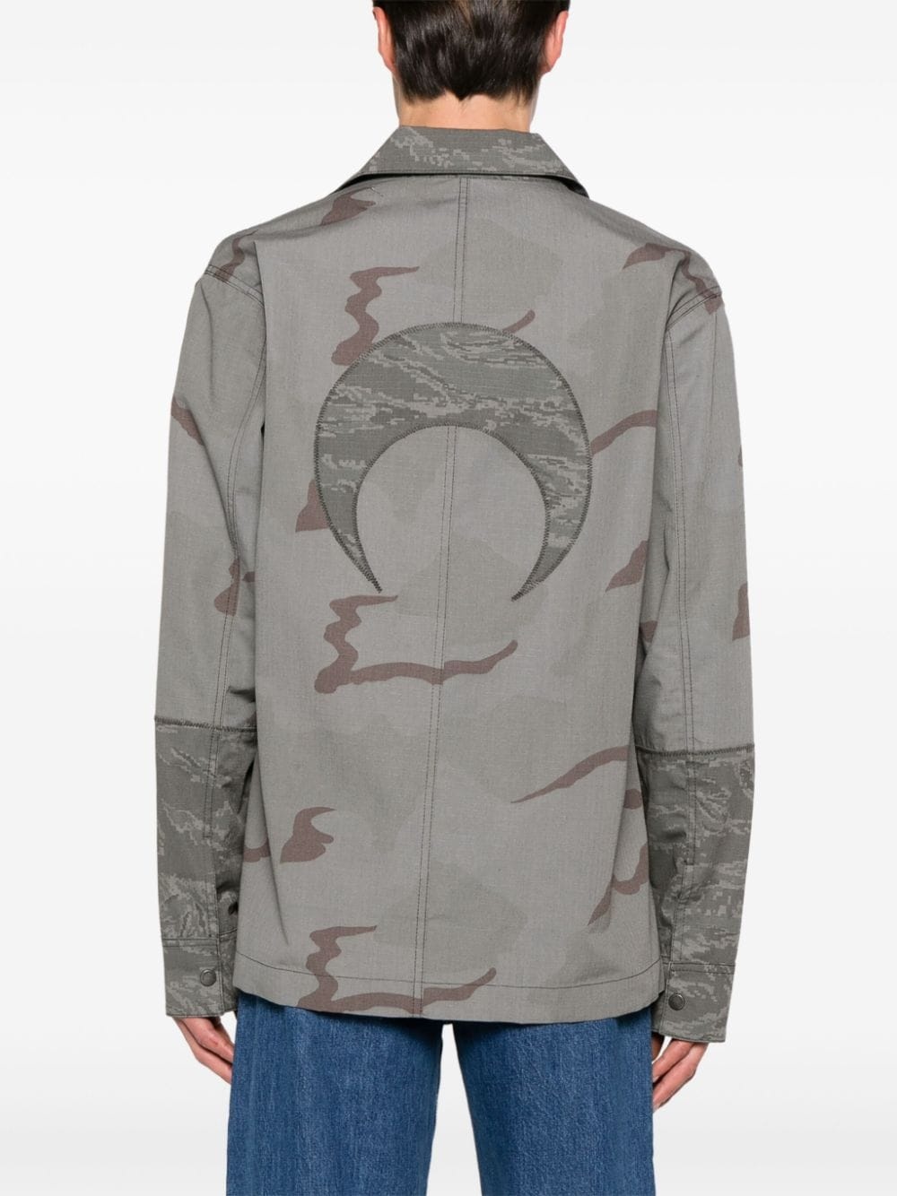 rispstop classic-collar shirt jacket - 4