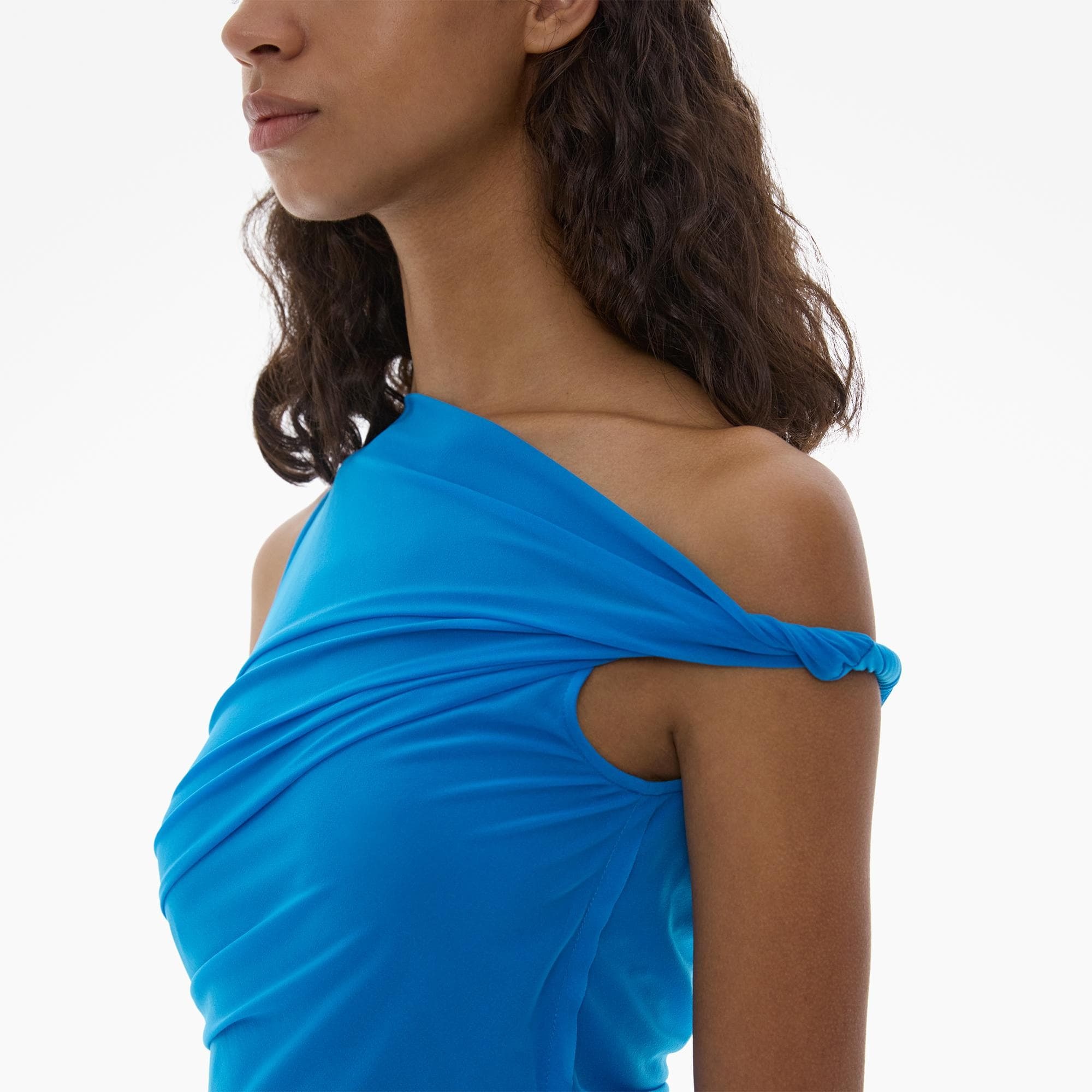 TWISTED ASYMMETRIC MINI DRESS - 6