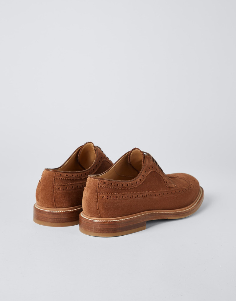 Brunello Cucinelli Suede longwing brogue Derby outlook