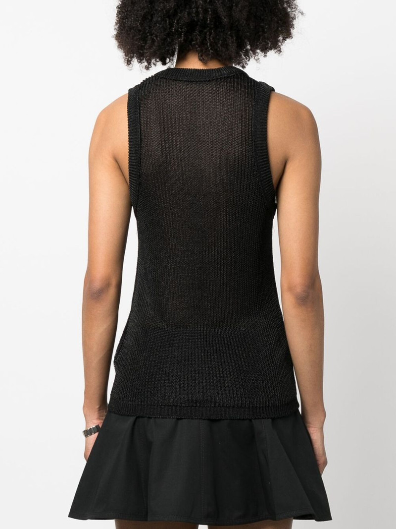semi-sheer sleeveless top 4