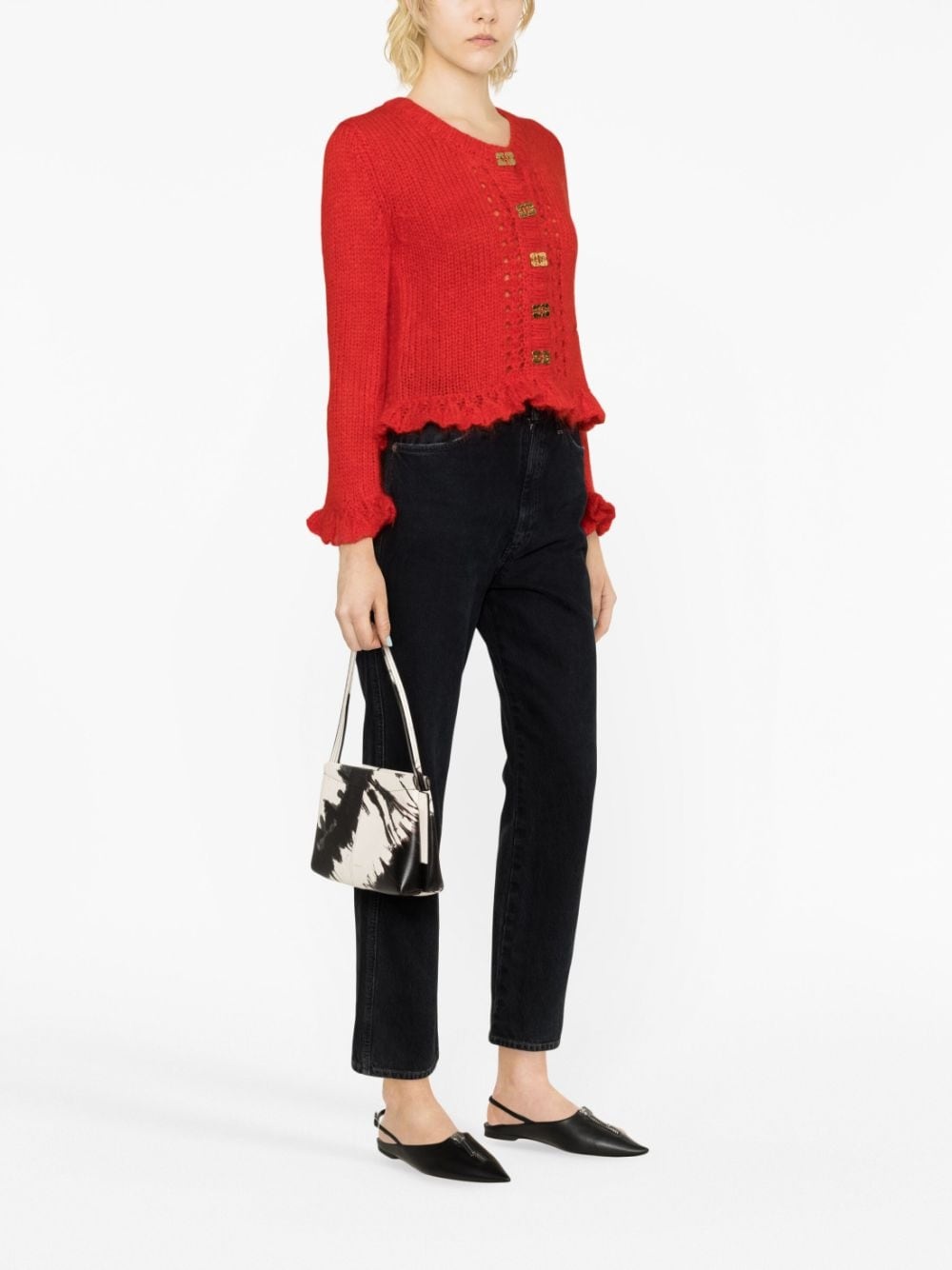 Mohair butterfly-button cardigan - 4