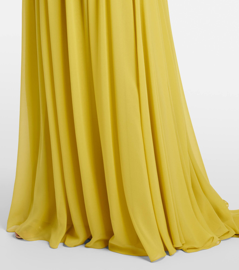 Draped cutout silk gown 5
