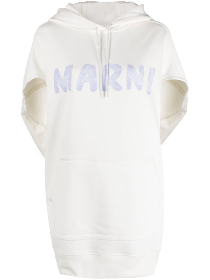 logo-print short-sleeve hoodie - 1