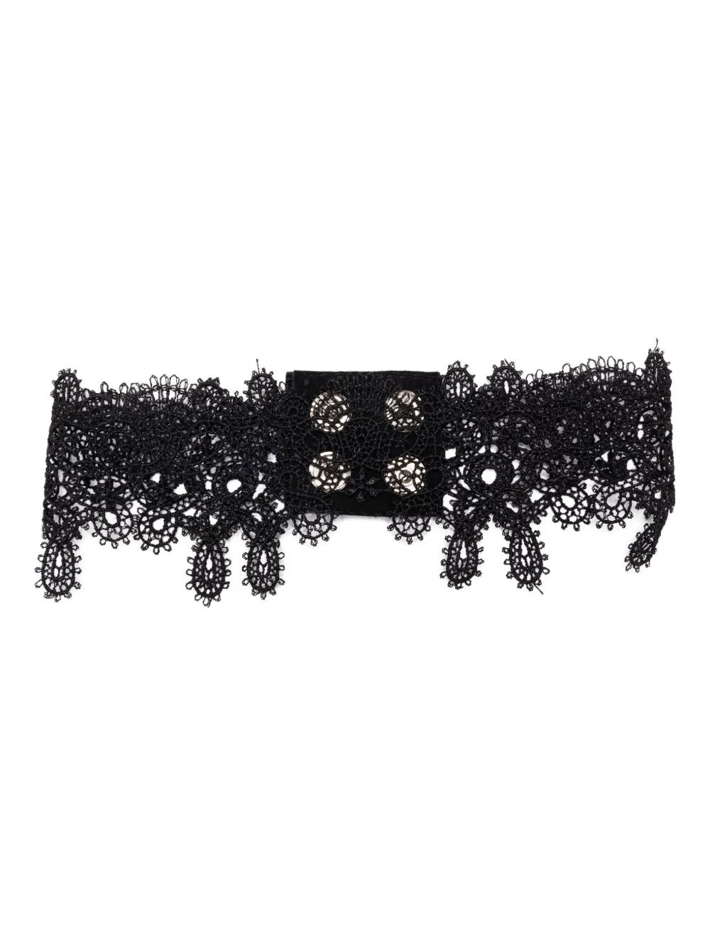lace-embellished choker necklace - 1