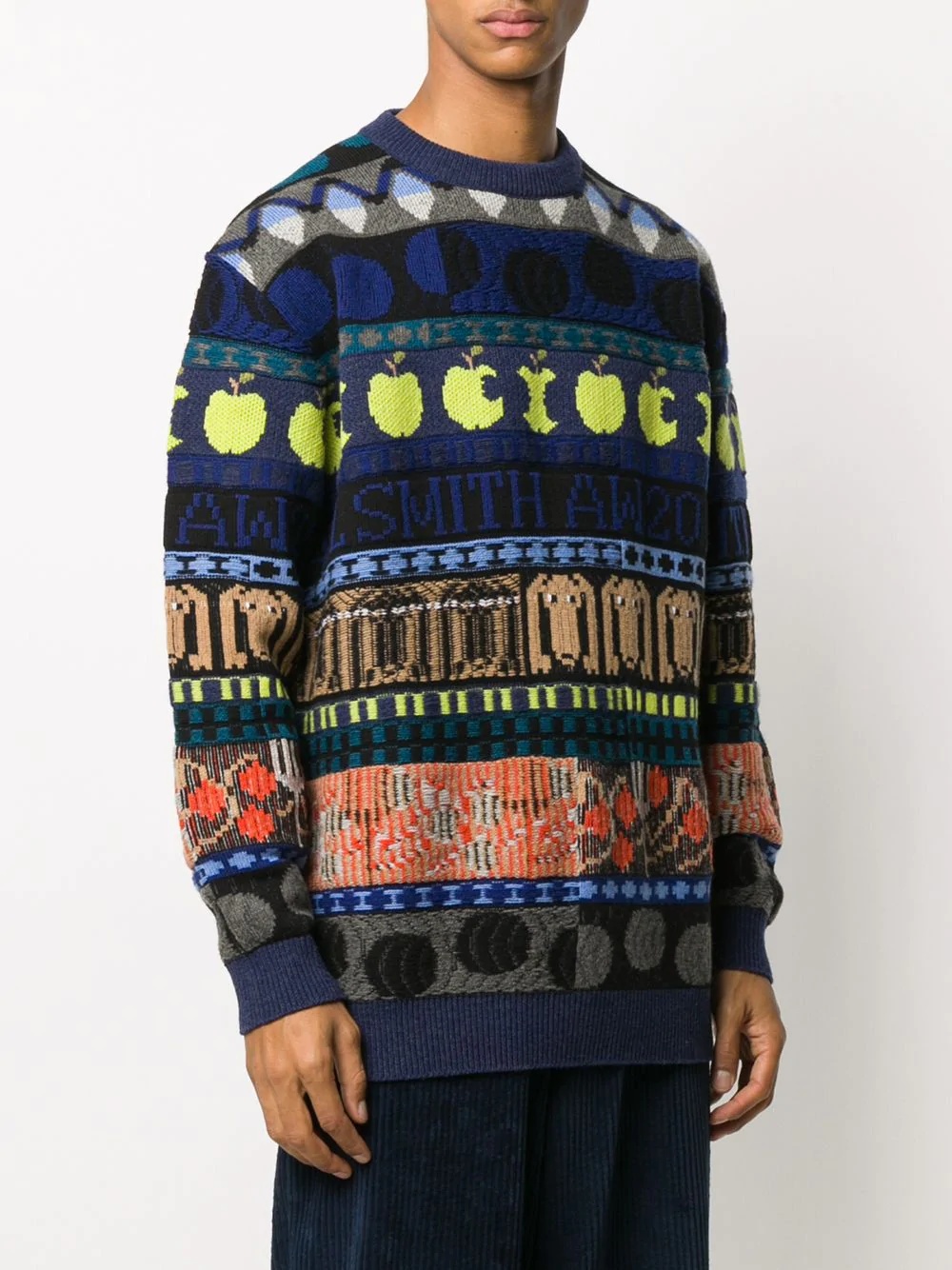 graphic print knitted jumper - 3