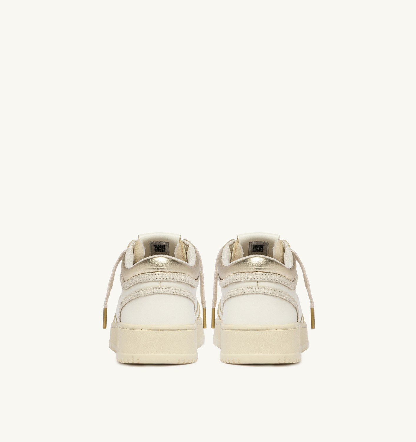 MED-WAY SNEAKERS IN LEATHER COLOR MARSHMALLOW AND PLATINUM - 3
