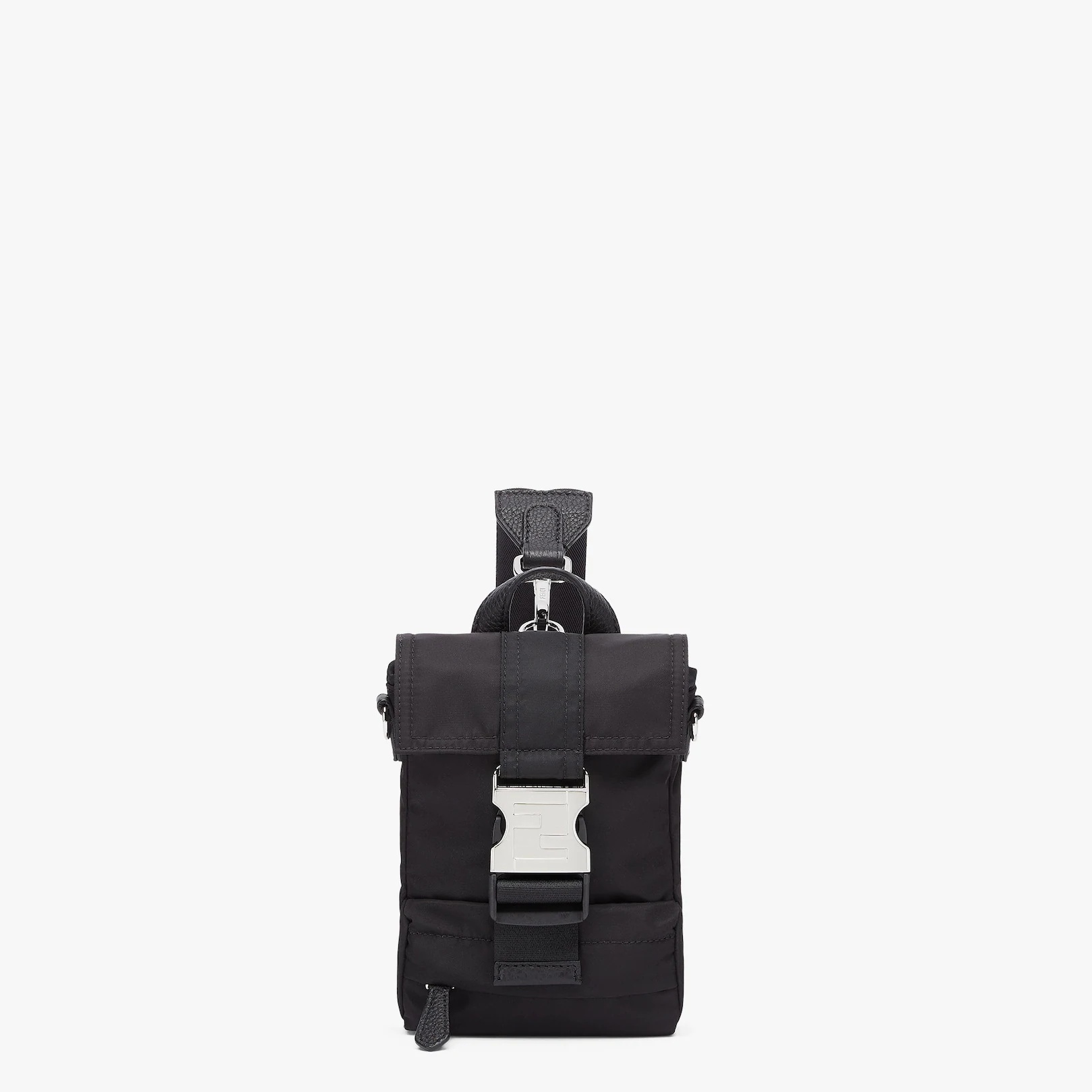 Black nylon backpack - 1