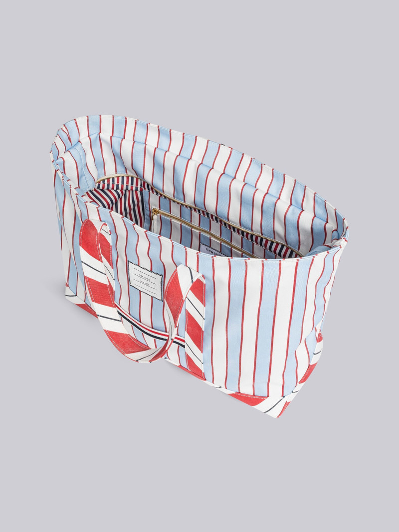 Washed Striped Canvas Medium Tool Tote 5