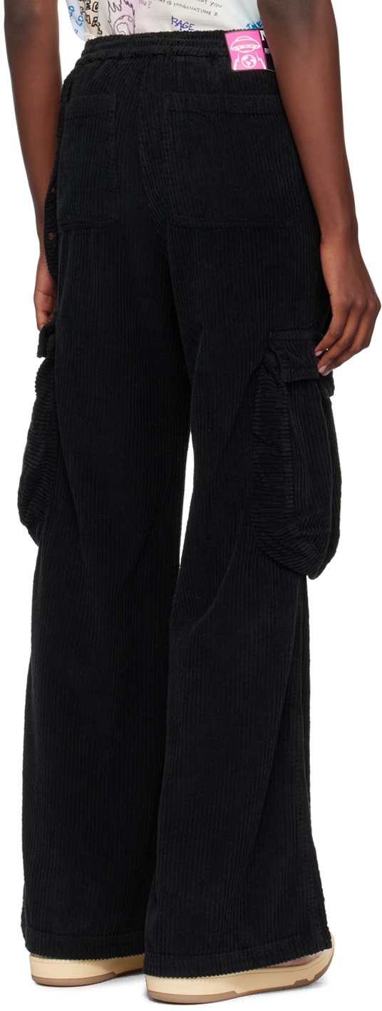 MEMBERS OF THE RAGE Black Cord Cargo Pants | REVERSIBLE