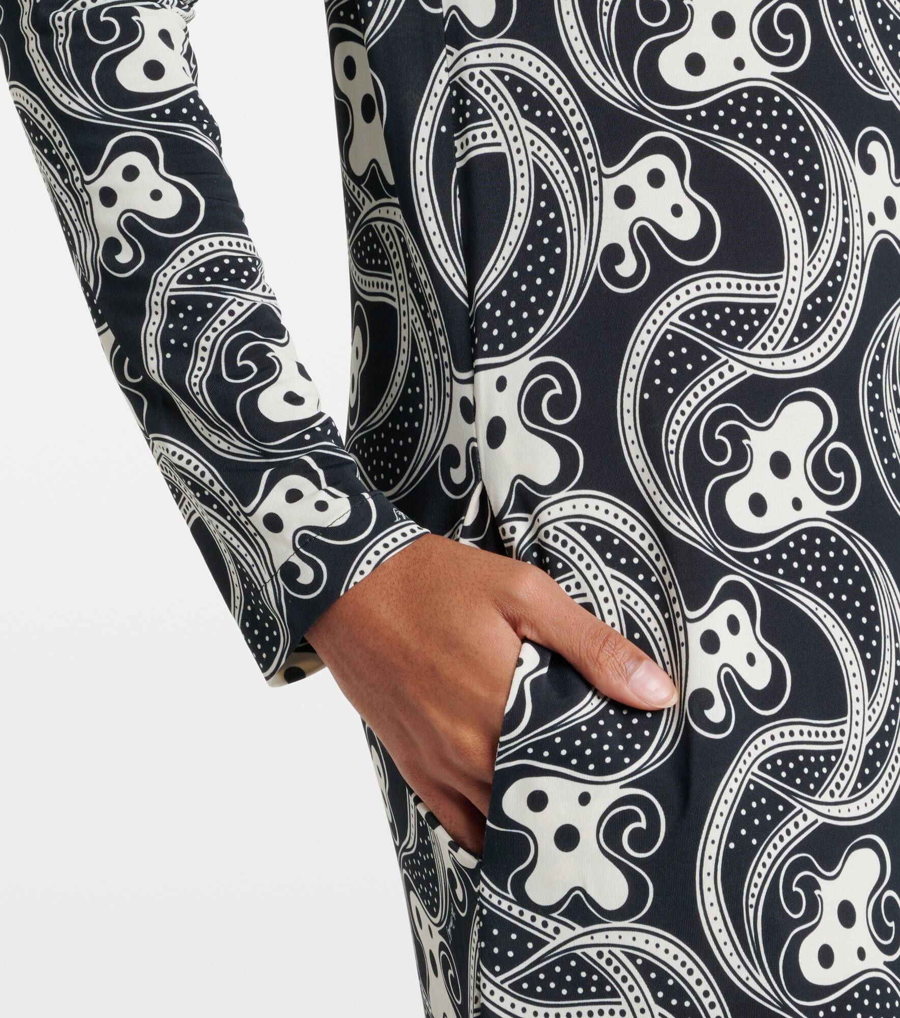 Swing printed jersey midi dress - 5