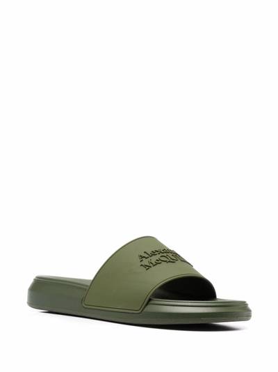 Alexander McQueen logo-embossed open-toe slides outlook