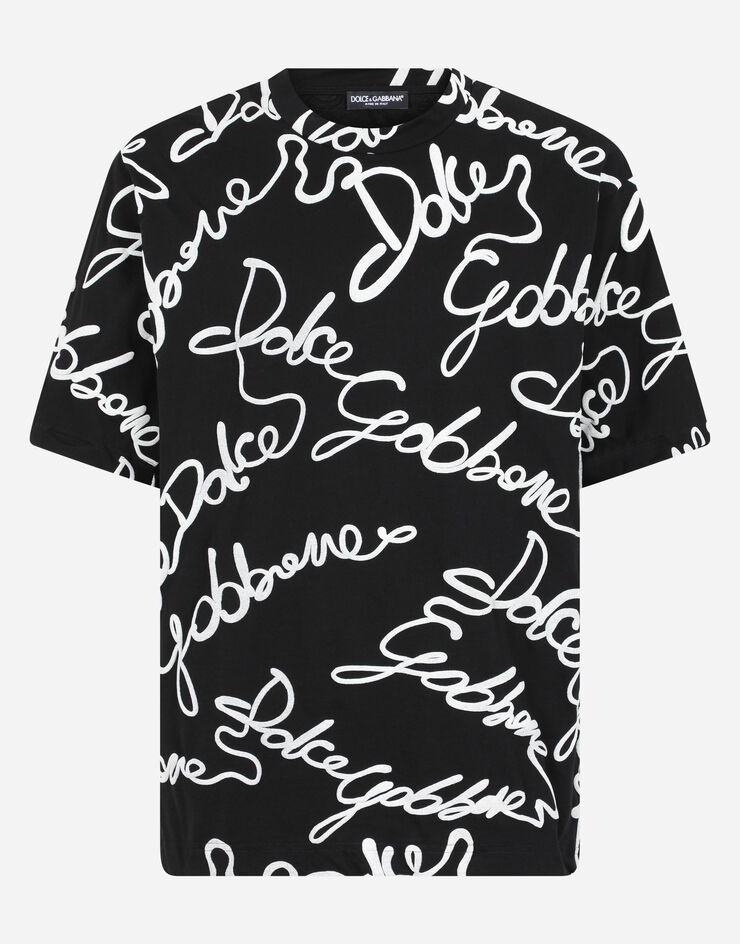 Jersey T-shirt with rubberized Dolce&Gabbana logo - 4