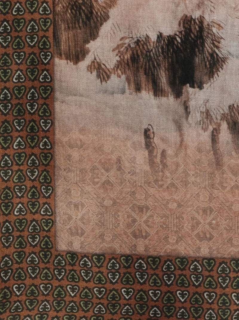 EUCLIDES fringed patterned scarf 3