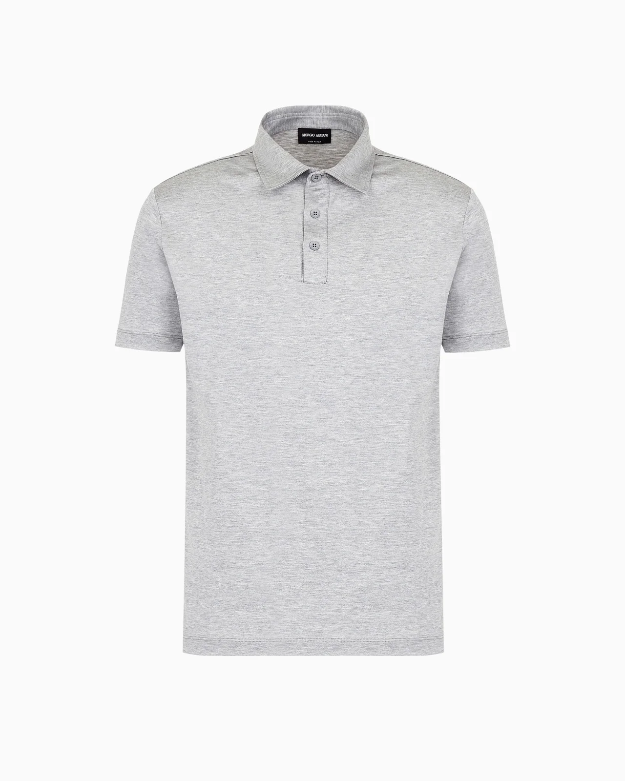 Silk and cotton-mélange jersey polo shirt - 1
