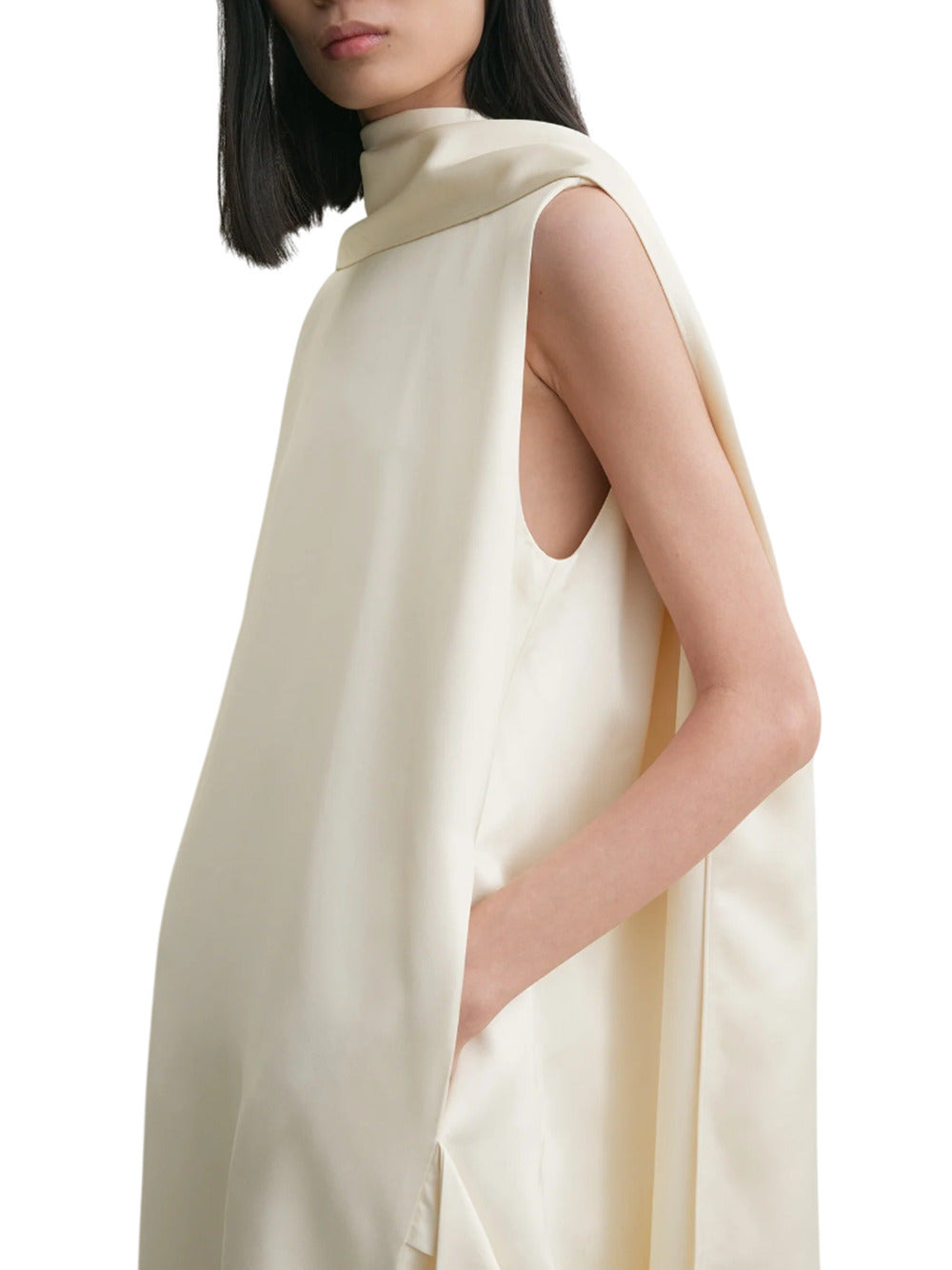 Toteme Women Cocoon Scarf Dress Ecru - 2