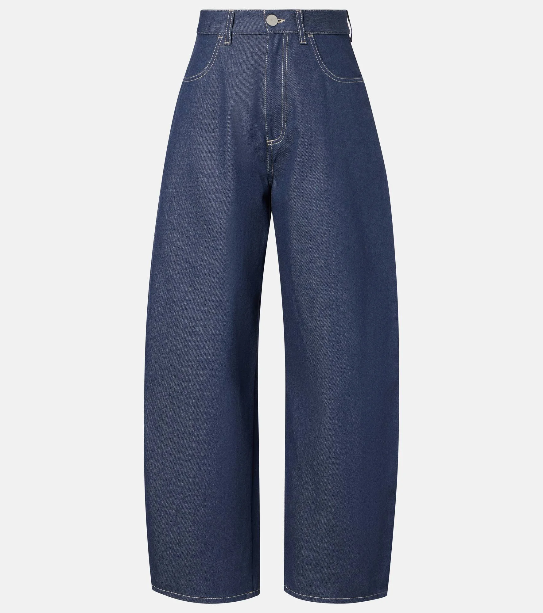 High-rise barrel-leg jeans - 1