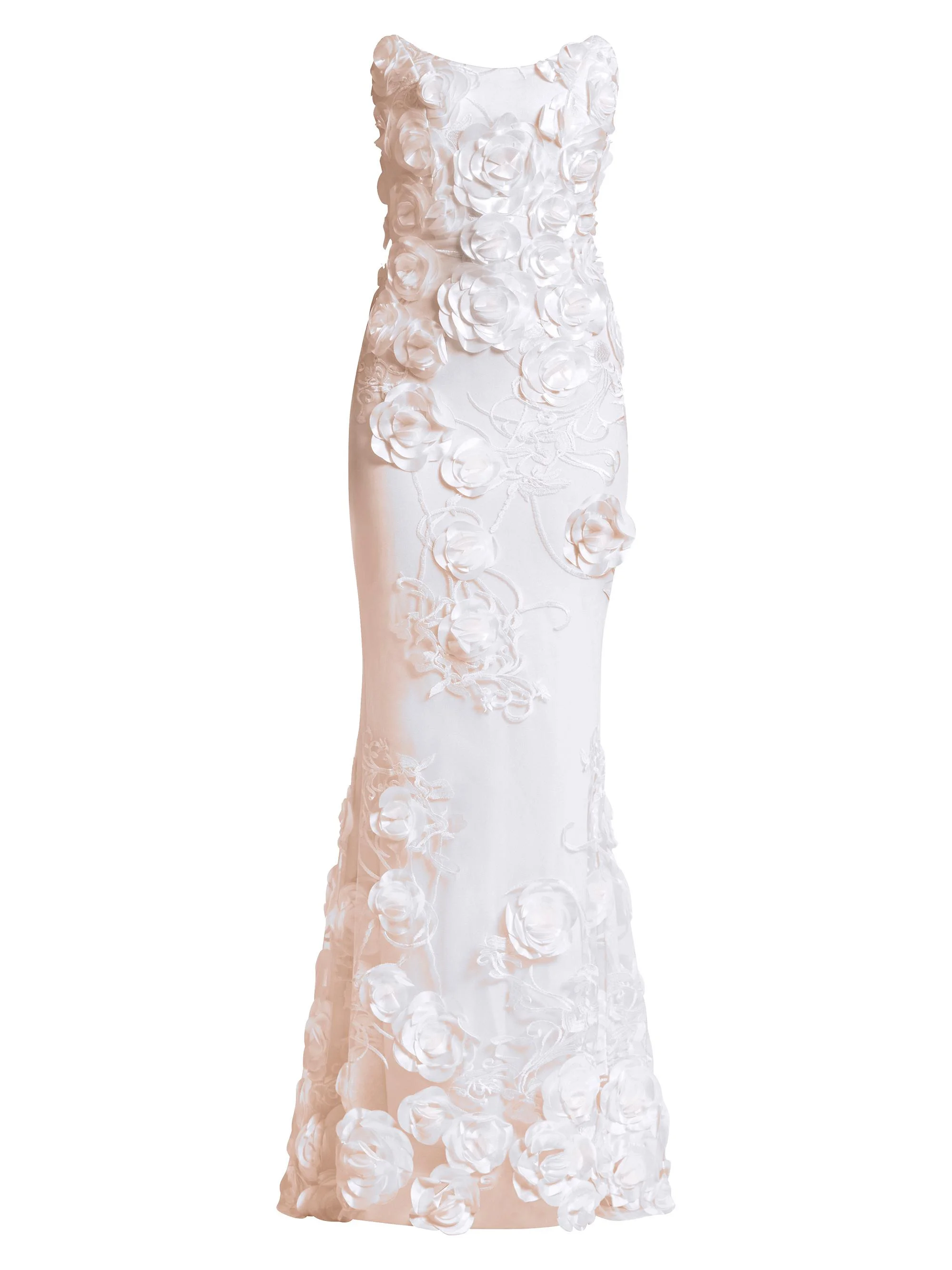 Women's Aonia Floral Appliqué Mermaid Gown - Ivory - 1