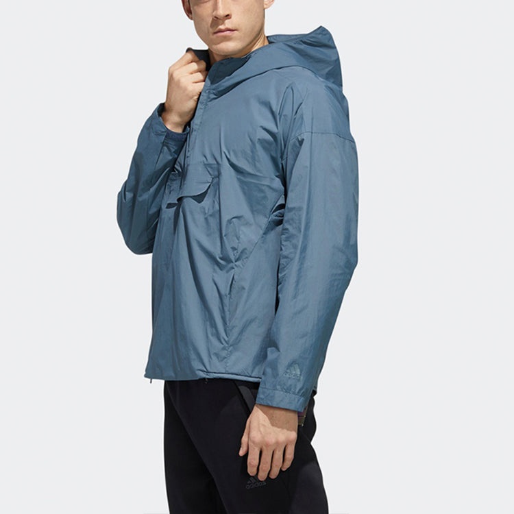 adidas Sports Woven Pullover Jacket Blue FM5410 - 4