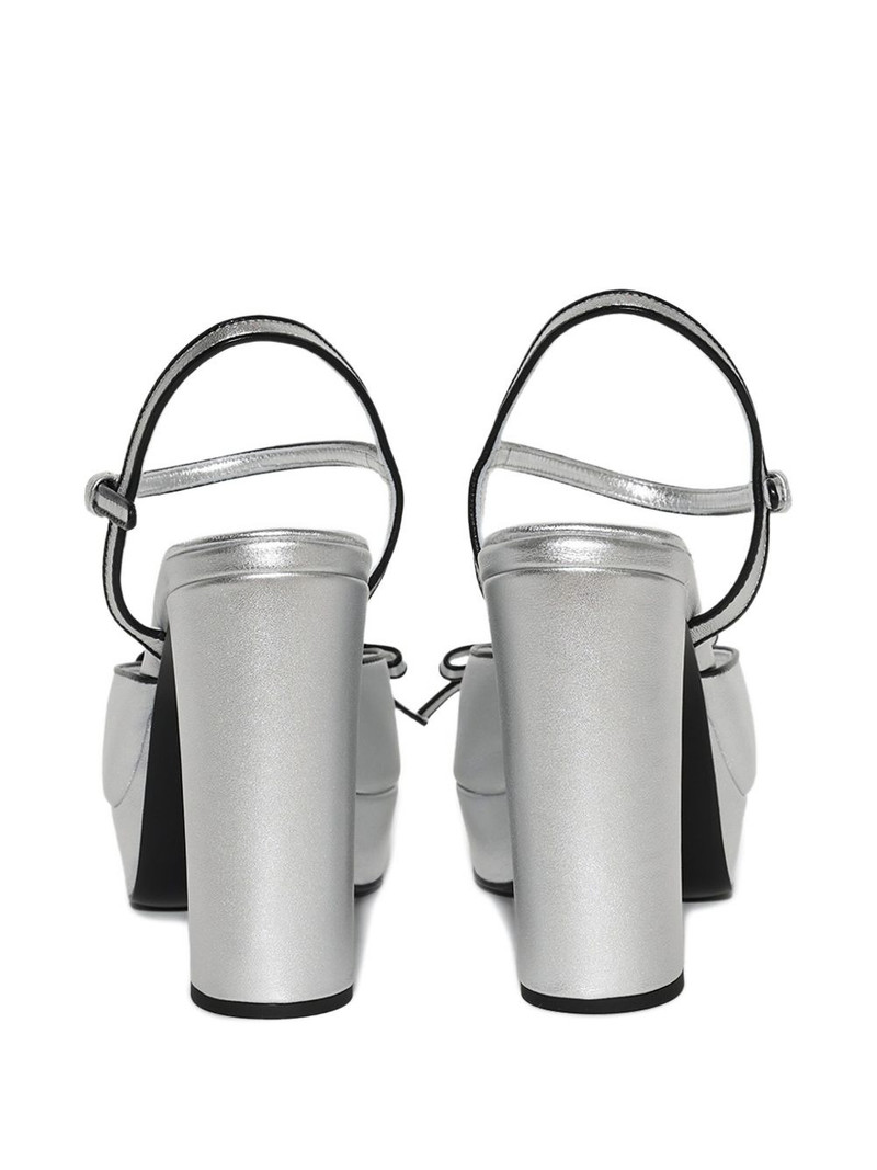 Miu Miu bow-detail platform leather sandals outlook