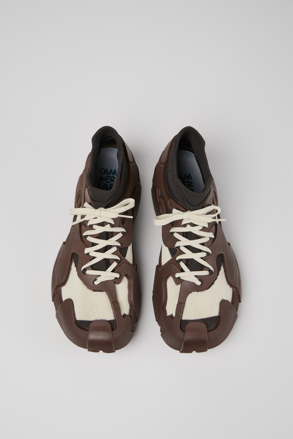 White-Gray Caged Sneakers - 4