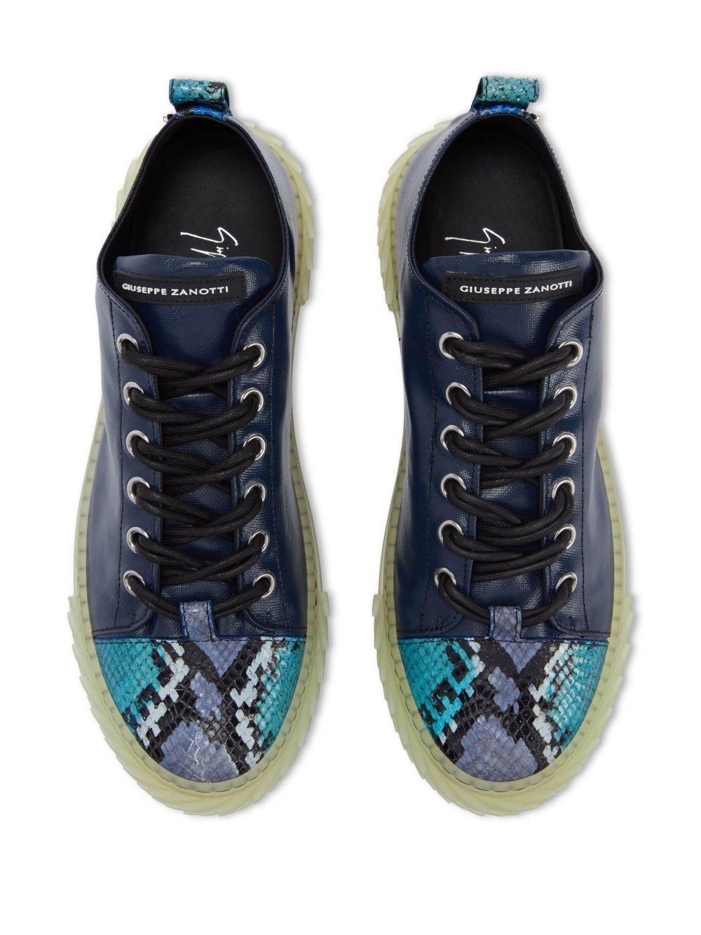 leather low-top sneakers - 4
