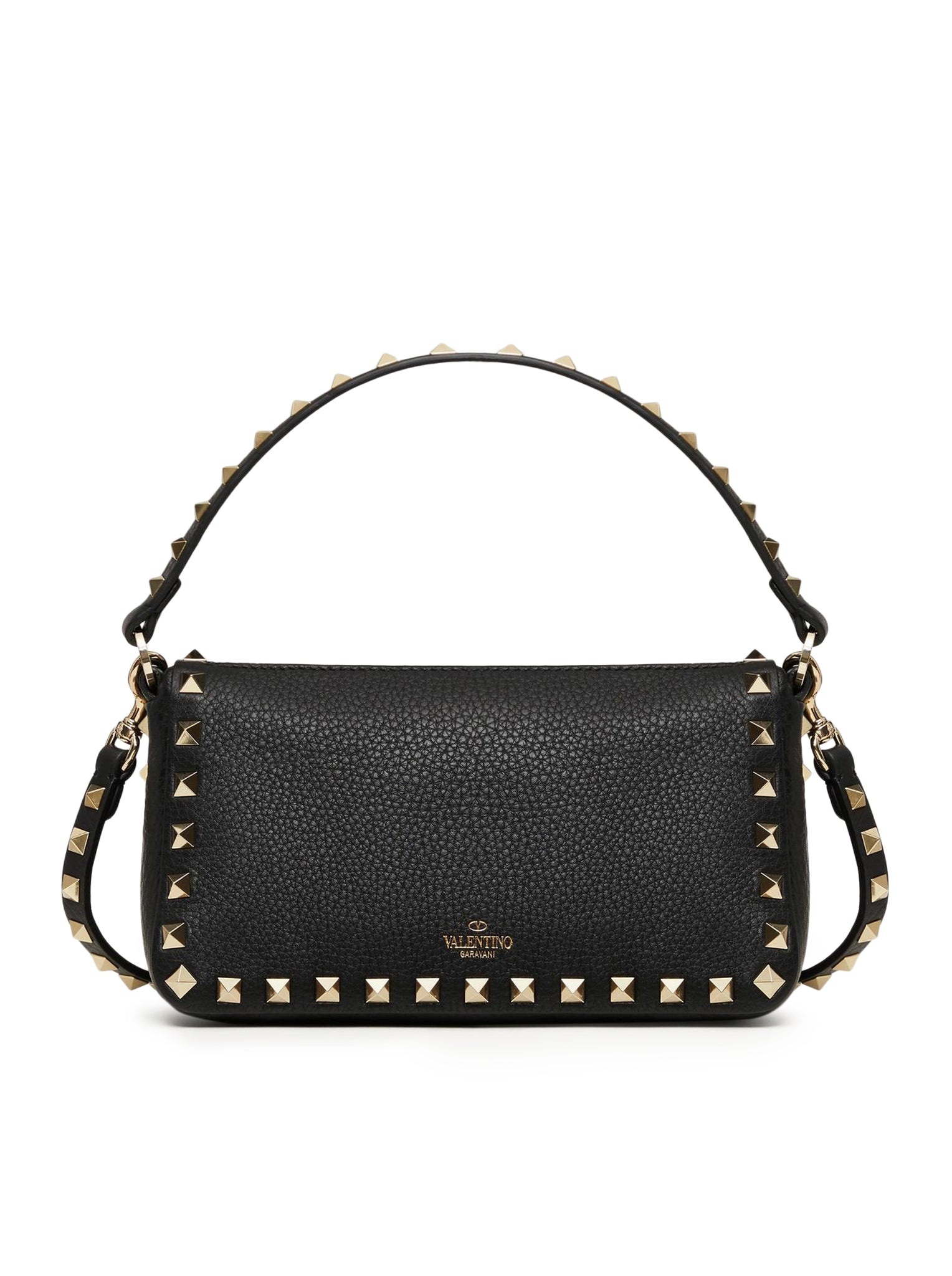 SMALL ROCKSTUD SHOULDER BAG IN GARNET CALFSKIN - 3
