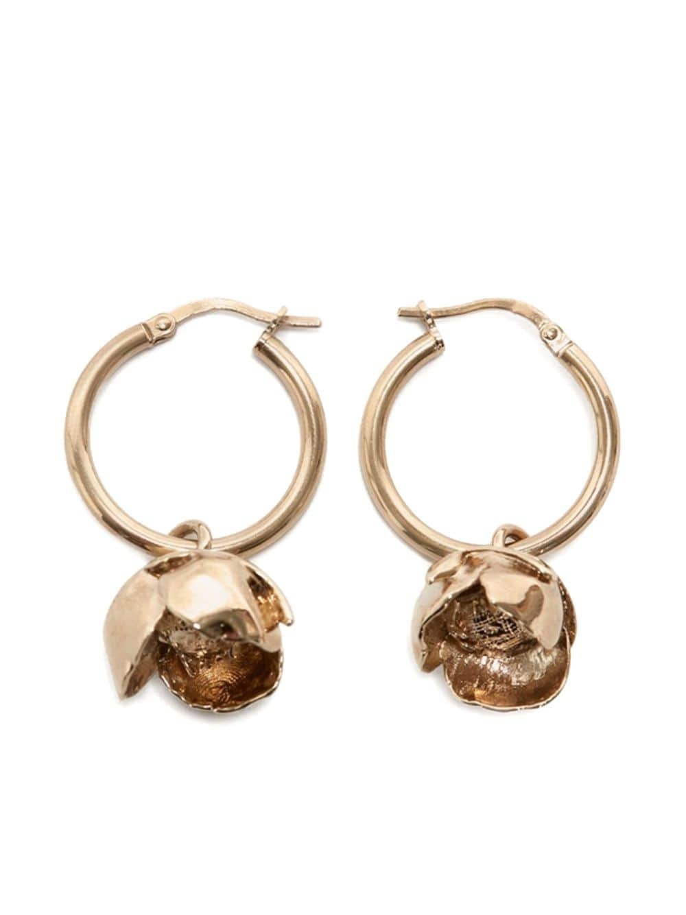 Camellia hoop earrings - 1
