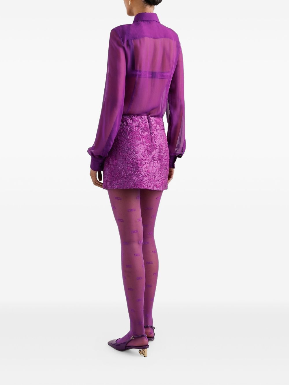 jacquard mini skirt - 3