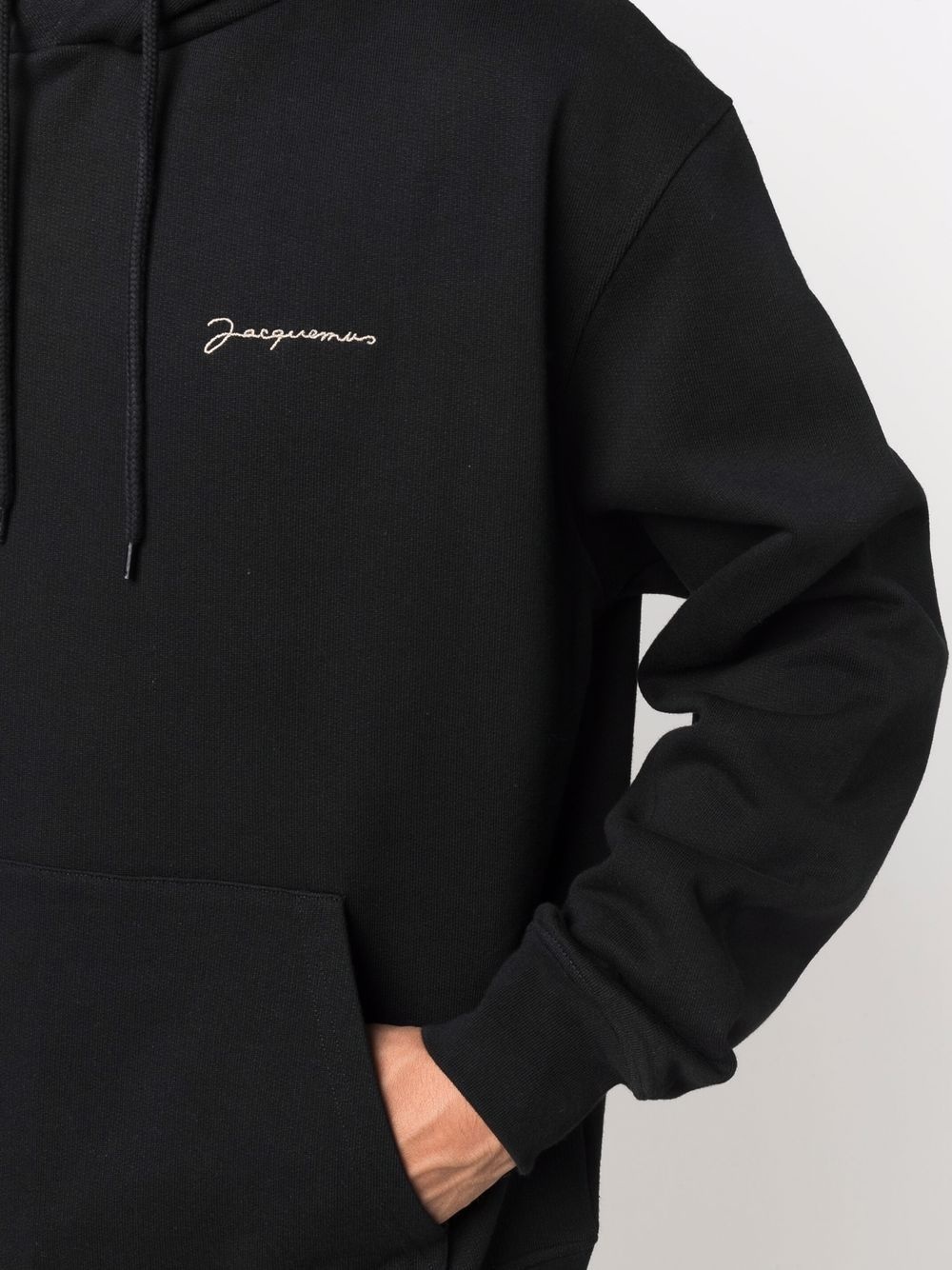 logo-embroidered drawstring hoodie - 5