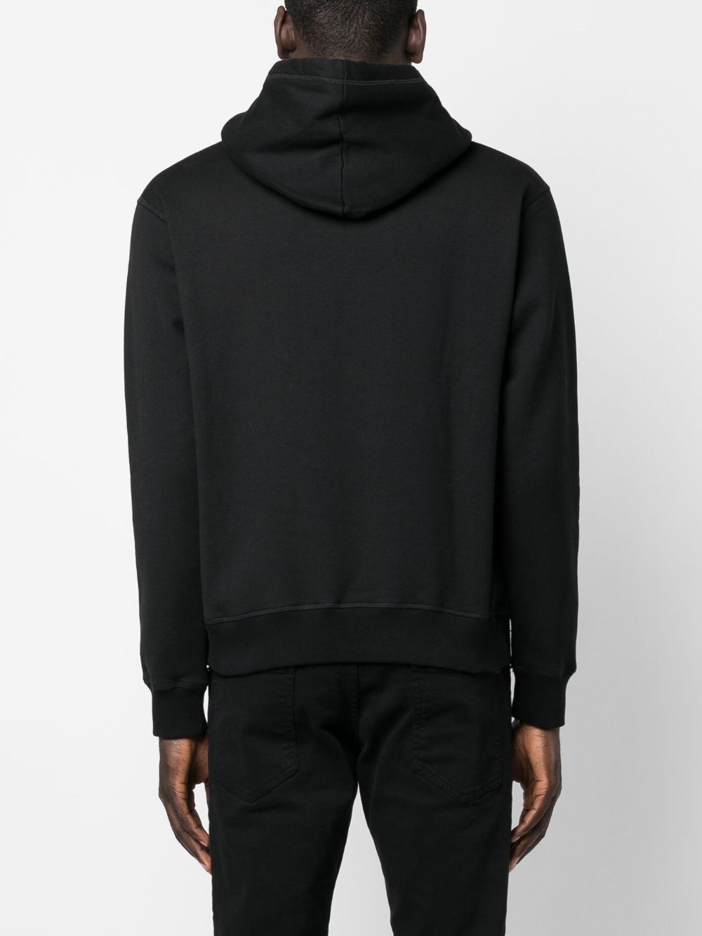 graffit-print cotton hoodie - 4